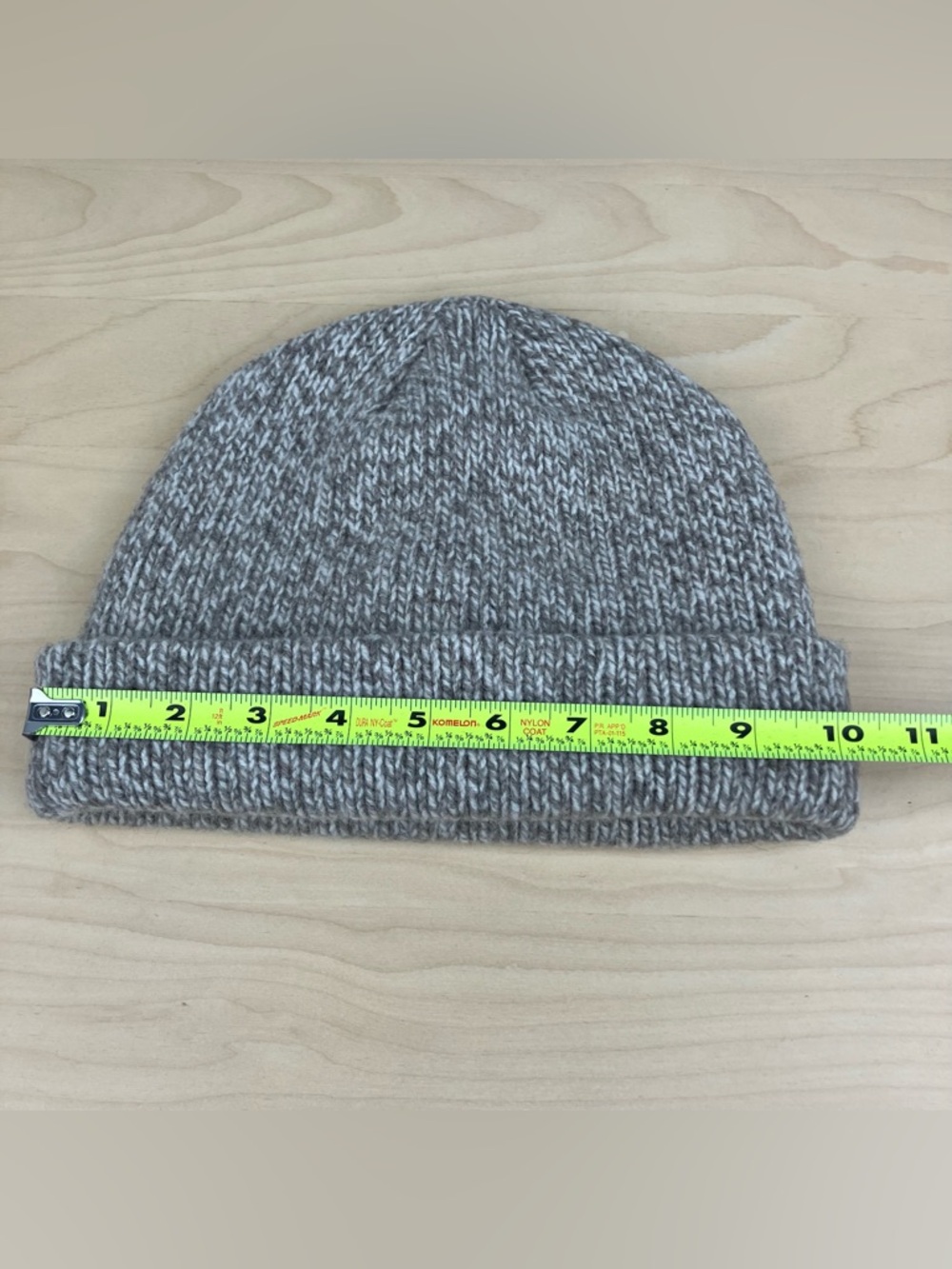 L.L. Bean 100% Lambswool Winter Beanie Hat Oatmeal Beige OSFA - Picture 8 of 9